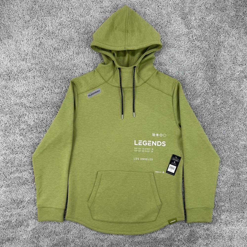 Legends Hawthorne Tech Hoodie Men's M Green NWT Performance Stretch Drawstrings